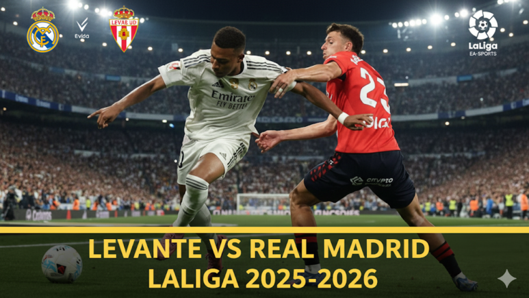 موعد مباراة ليفانتي وريال مدريد من الدوري الاسباني 2025-2026